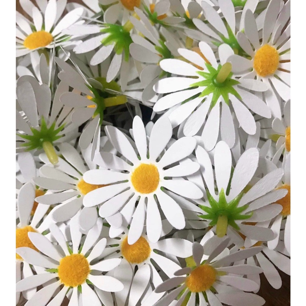 trang trí bánh kem sinh nhật [FREESHIP❤️] sét 100 bông hoa cúc đủ size 3-4-5cm