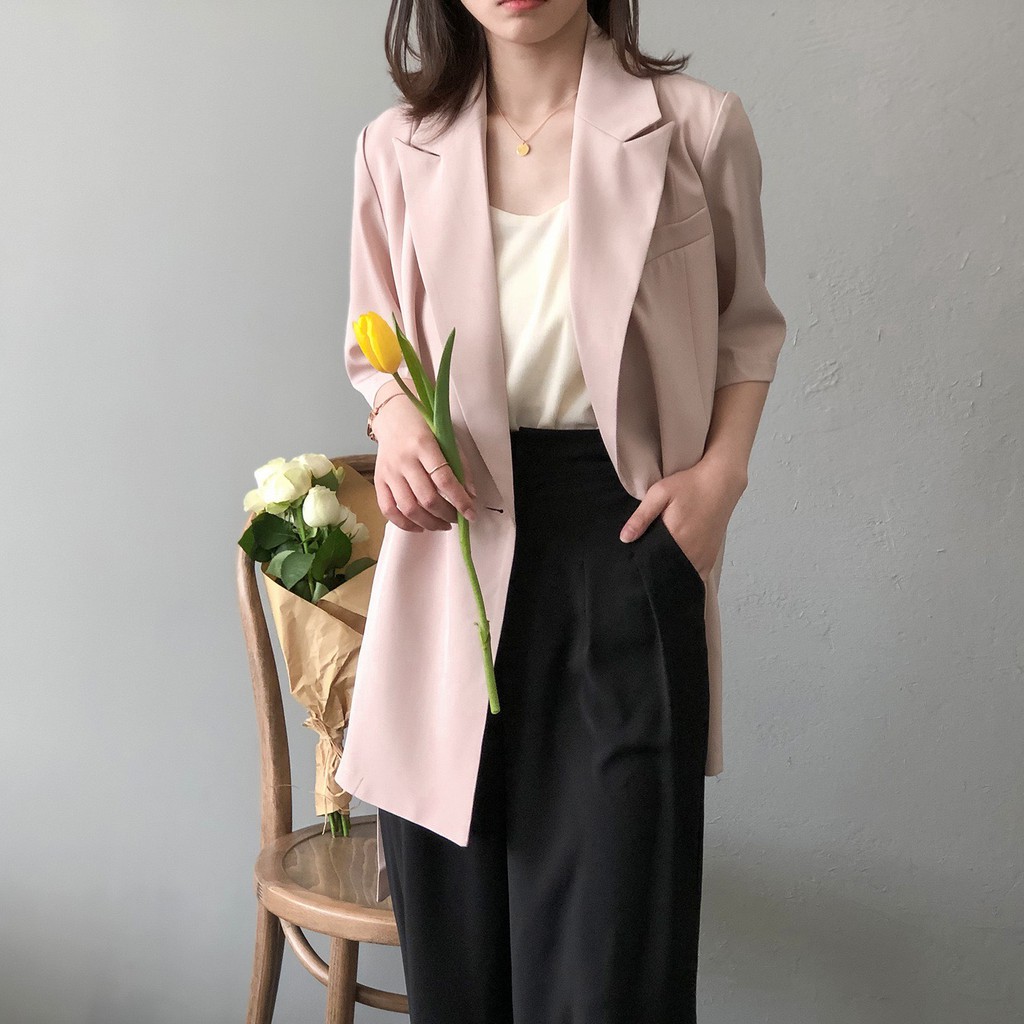 ÁO BLAZER NỮ NGẮN TAY PHỐI DÂY BUỘC EO | BigBuy360 - bigbuy360.vn