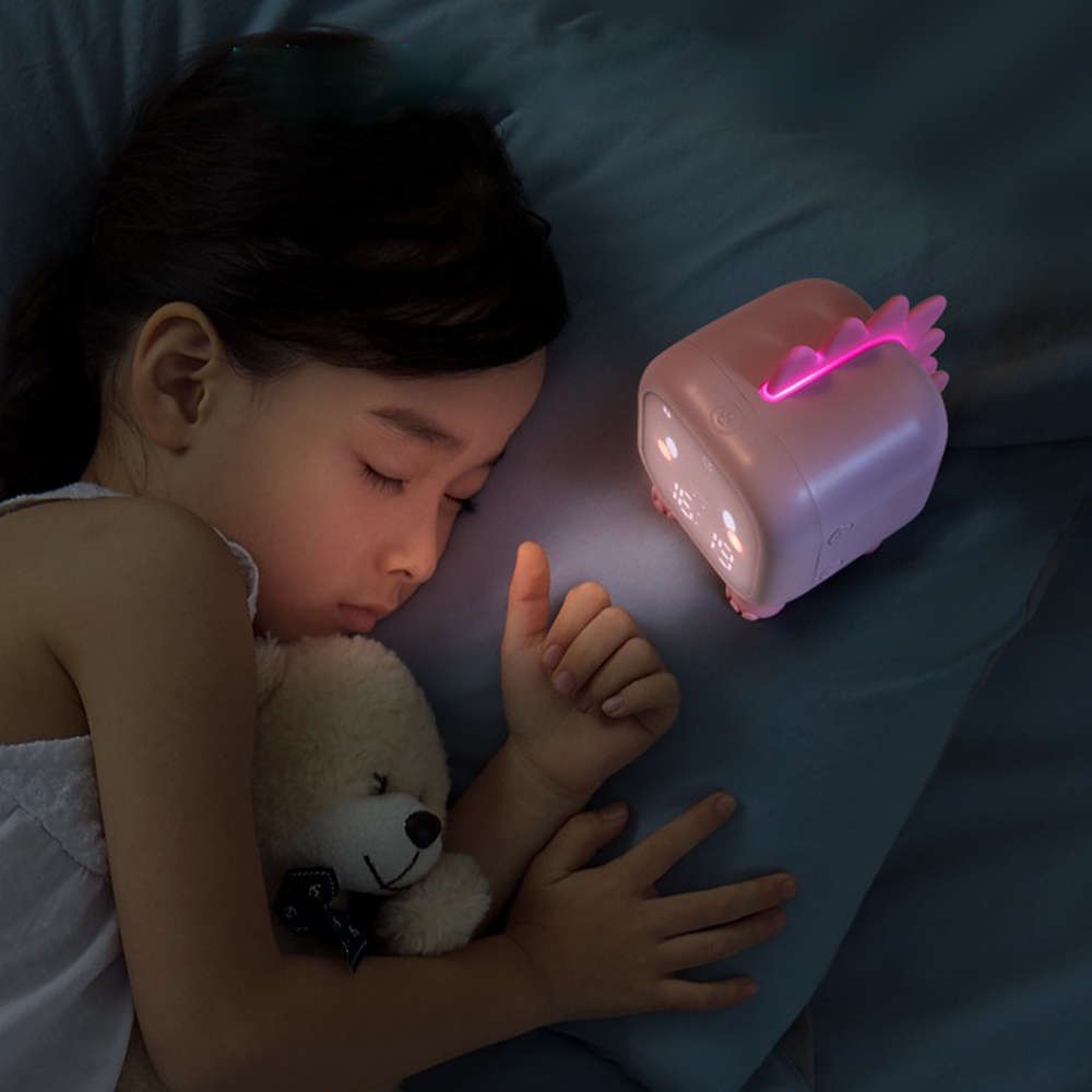 Đồng hồ báo thức kiêm đèn ngủ khủng long - Cảm biến âm thanh mới nhất 2022