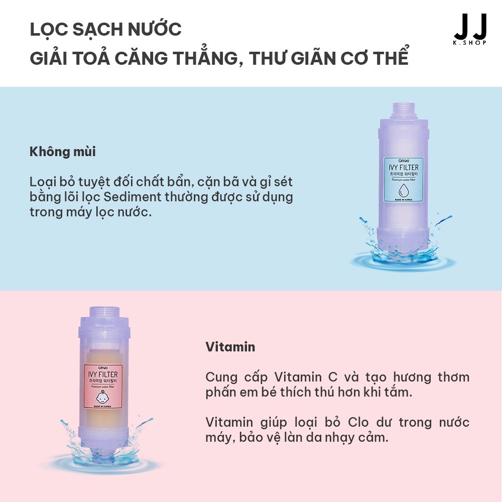 LÕI LỌC NƯỚC VÒI SEN IVY FILTER CHO BÉ - MADE IN KOREA