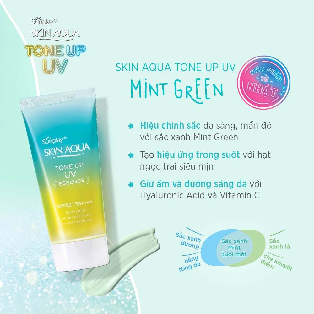 Tinh Chất Chống Nắng Dưỡng Ẩm Nâng Tông Che Khuyết Điểm SUNPLAY Skin Aqua Tone Up UV Essence