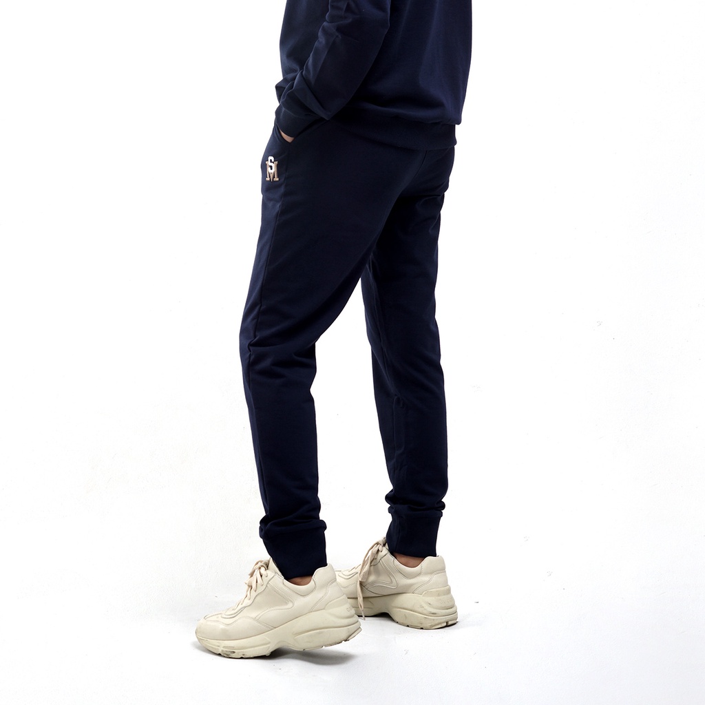 Quần jogger nữ SAYME quần nỉ da cá thu đông thêu logo dày dặn ấm áp WCJO0006