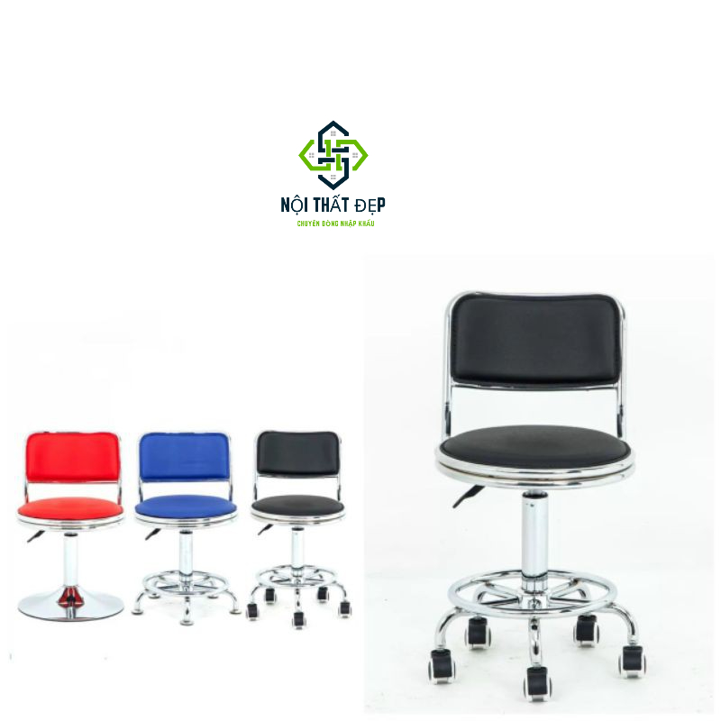 [ Hỏa Tốc] QB-340B Ghế Quầy Thấp Có Lưng, Cao 45-55cm