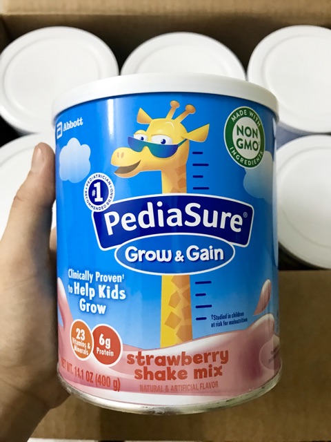 Sữa bột cao cấp PediaSure Grow &amp; Gain vị Dâu 400g