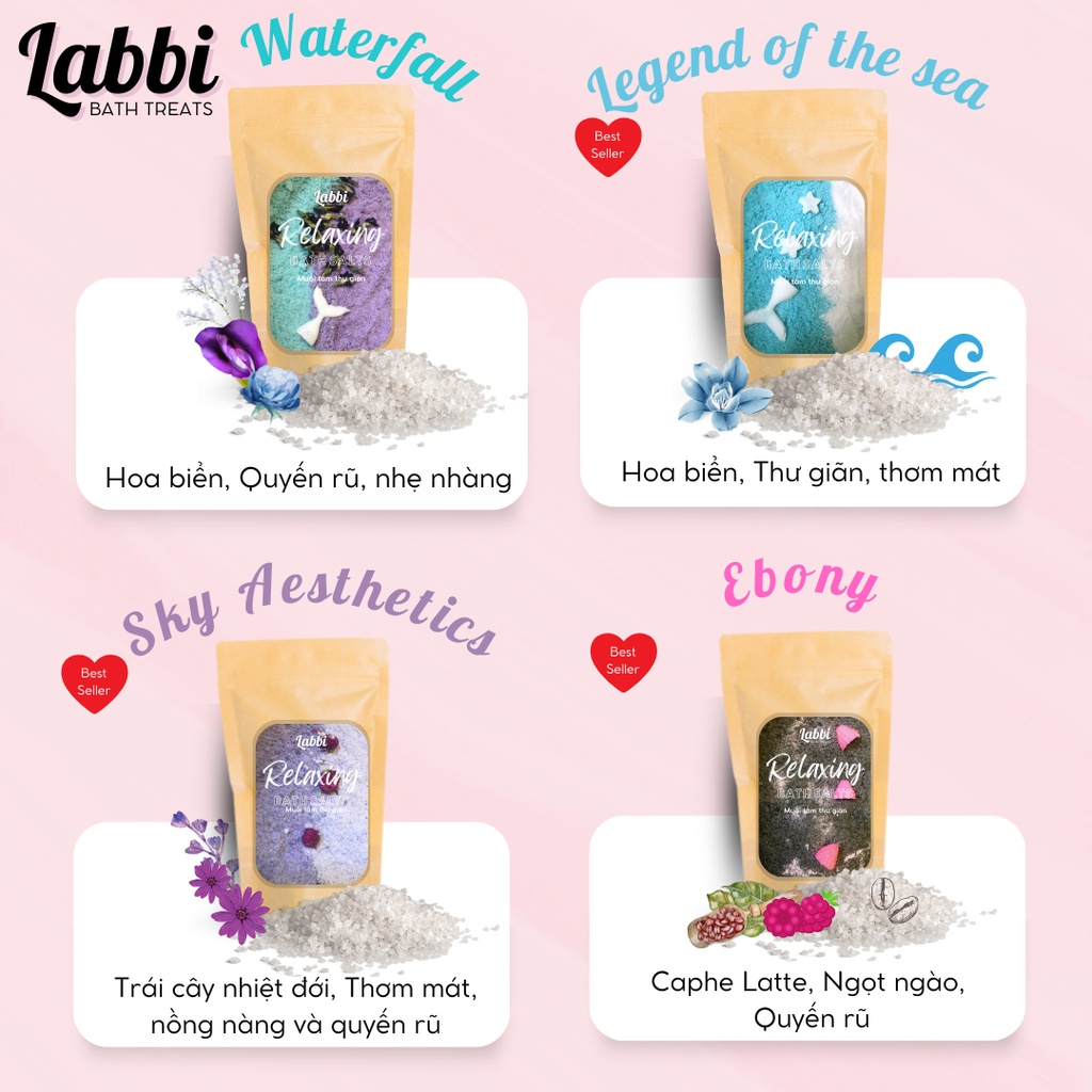 TỔNG HỢP  Relaxing Bath Salt / Muối thư giãn dưỡng da