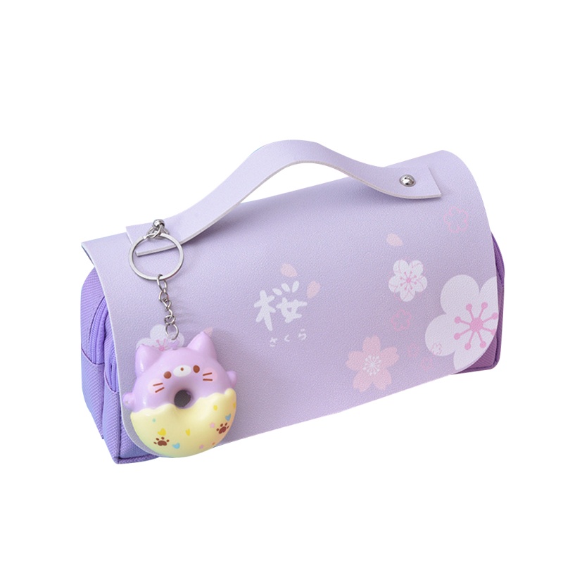 Túi Đựng Bút 3 Ngăn Sức Chứa Lớn Có Khóa Kéo Tiện Dụng Cho Bé