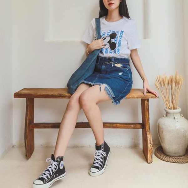 Chân váy jean rách nịt dây khuyên đẹp LXK74239 | BigBuy360 - bigbuy360.vn