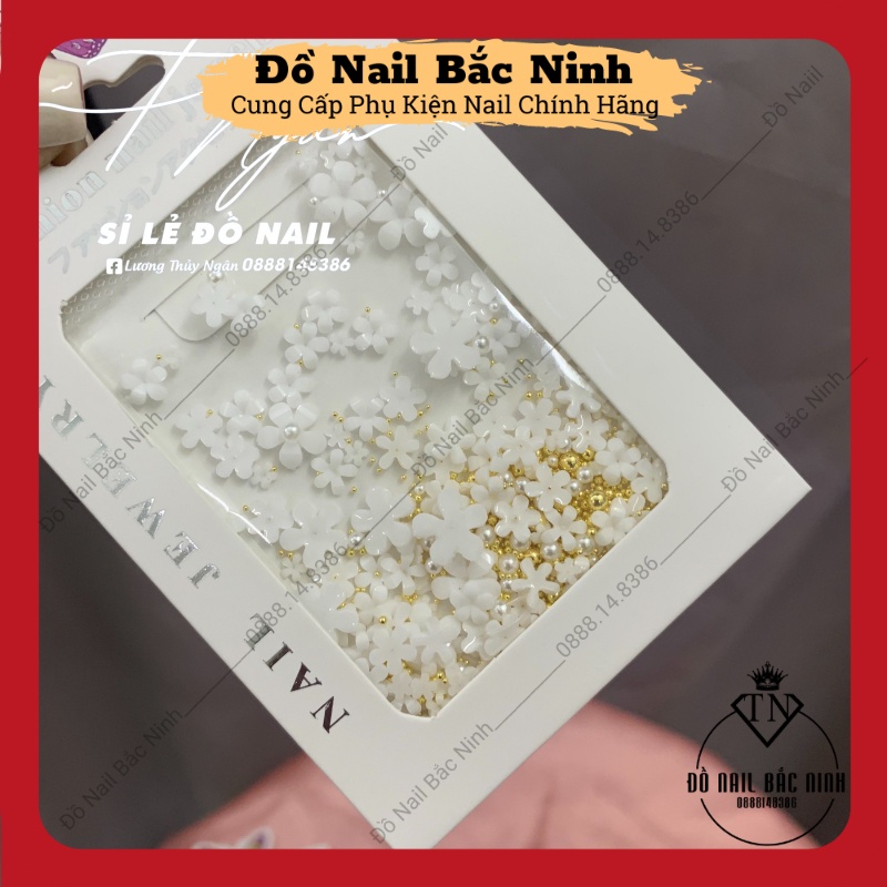 Charm Hoa Nhí Gắn Móng , Hoa Sứ Trang Trí Nail Siêu Xinh