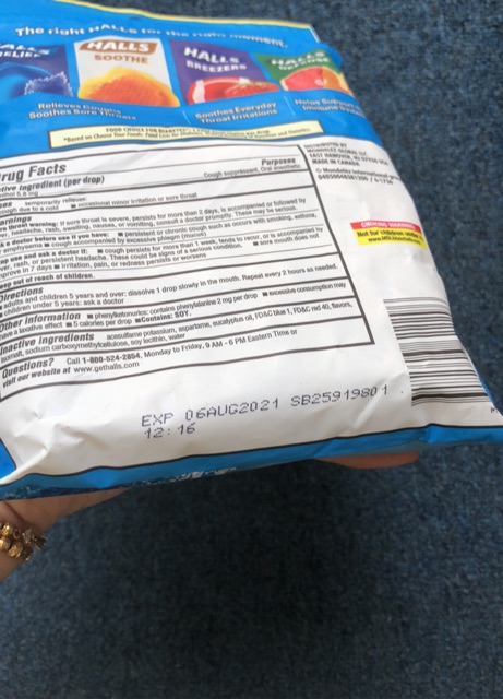 Kẹo ngậm Halls Sugar Free 70 viên của Mỹ