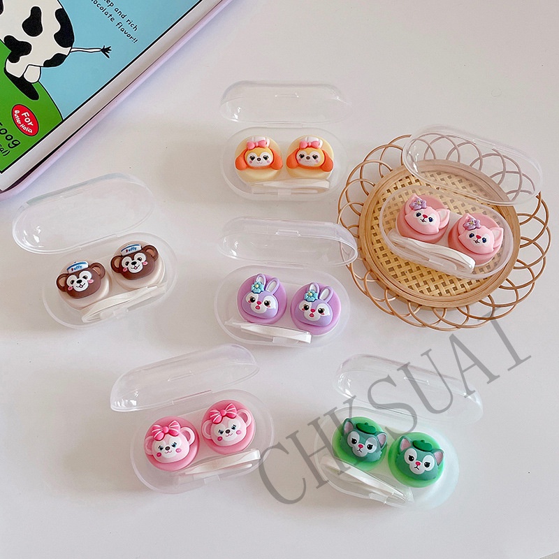 Hộp đựng kính áp tròng Sweet mint hình hoạt hình dễ thương
