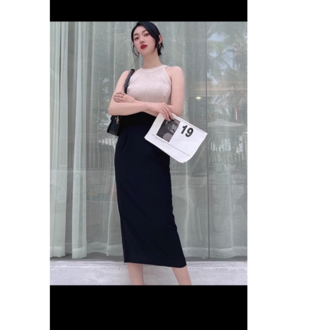 chân váy bút chì 80cm cạp to ôm eo chất tuyết mưa cao cấp thoáng mát mịn