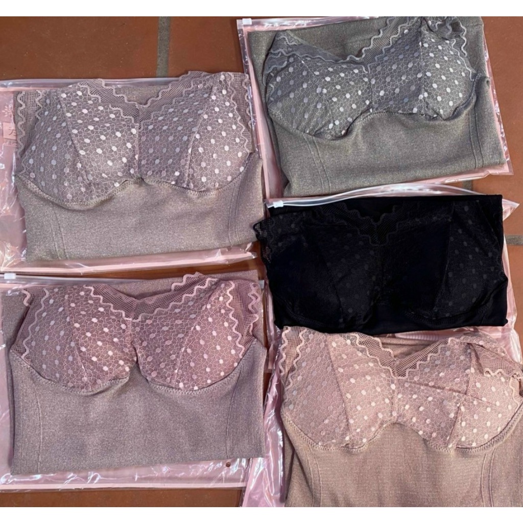 ÁO GIỮ NHIỆT PHỐI REN CHẤM BI 003