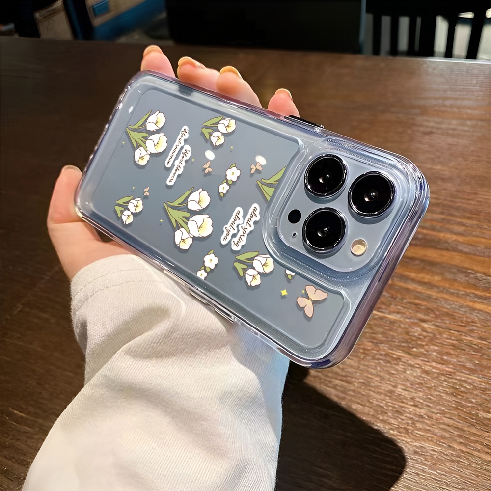 Ốp Điện Thoại Trong Suốt Hình Hoa Cỏ Cho iphone 14 Pro Max Plus 13 11 12 7Plus X XR XS Max 7 8 SE 2020