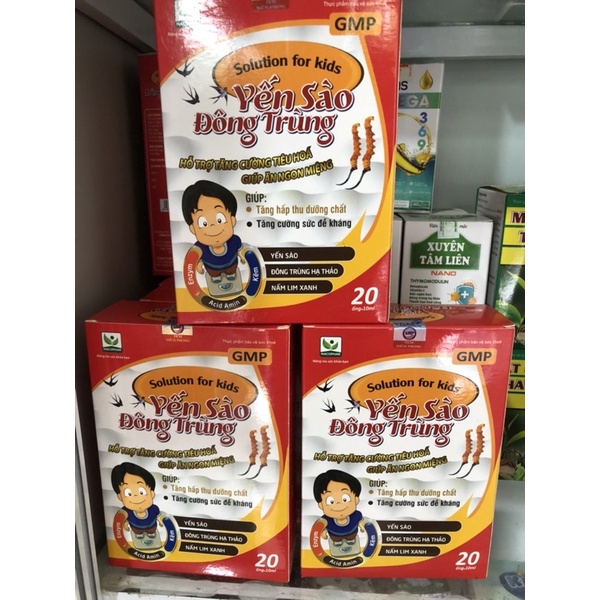 Siro uống tăng cường tiêu hoá giúp bé ăn ngon Yến xào đông trùng, thành phần tự nhiên, tăng hấp thu, tăng sức đề kháng