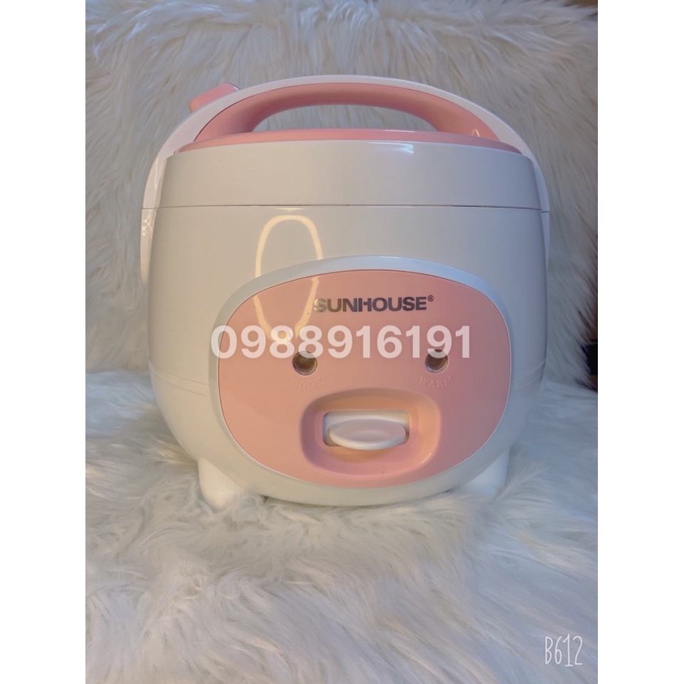 NỒI CƠM 1.8L SUNHOUSE SHD-8607 Kèm Xửng Hấp - Kiểu Dáng Con Lợn Siêu Yêu,Bảo Hành 12 Tháng