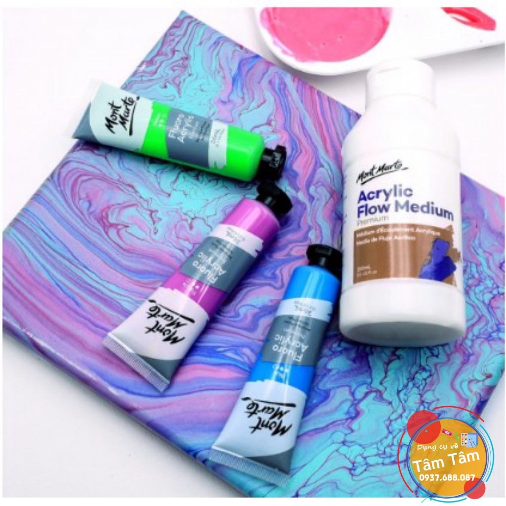 [ TÂM TÂM ]-Dung Môi Mont Marte Acrylic Flow Medium Premium 250ml/500ml -
