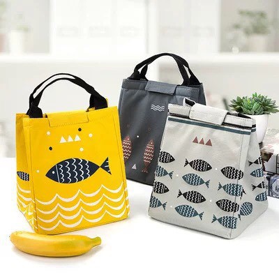 Túi đựng hộp cơm giữ nhiệt cao cấp hình cá dễ thương