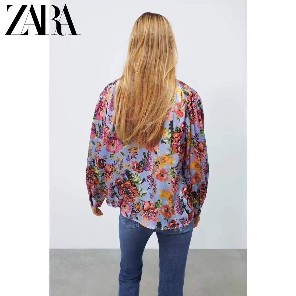 Zara Áo Sơ Mi In Hoa Thời Trang Mùa Xuân Dành Cho Nữ