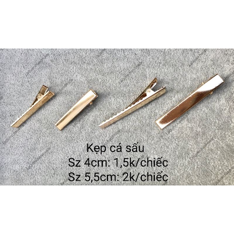 Set 5 chiếc kẹp tóc cá sấu - nguyên liệu handmade
