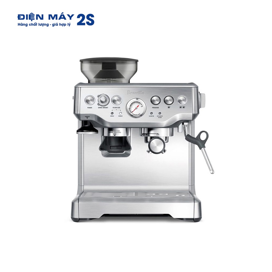 [HCM-Sẵn hàng] Máy pha cà phê, máy pha cafe Breville 870 tự động, tích hợp xay và pha trong một, giá tốt Shopee 2023