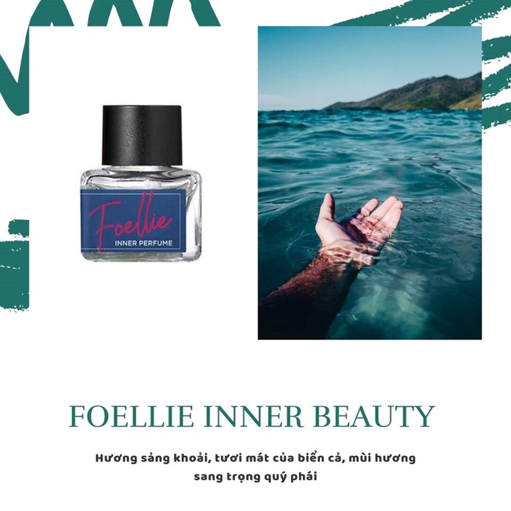 Nước Hoa Vùng Kín Hương Biển Thơm Mát, Dịu Nhẹ Foellie Eau De Inner Beauty Perfume Vogue 5ml (Chai Xanh Dương)