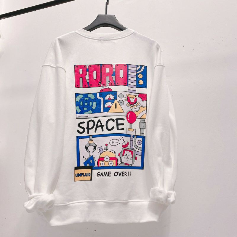 Áo Sweater RORO form rộng unisex (Ảnh thật)