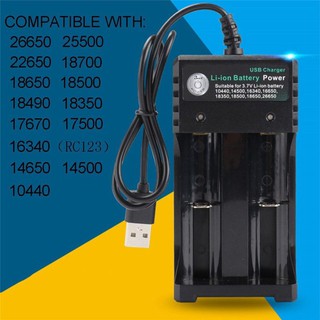 Bộ sạc 2 pin Li-ion cho 18650 18500 16340 14500 26650