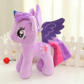 Thú Nhồi Bông Hình Con Ngựa Pony Màu Cầu Vồng Mềm Mại Kích Thước 20cm