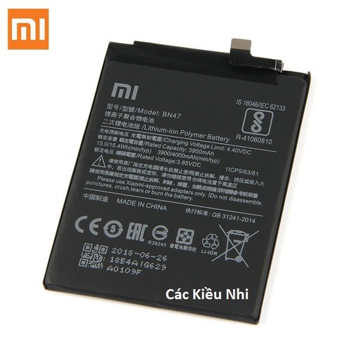 Pin thay thế cho Xiaomi Redmi 6 Pro / Mi A2 Lite (BN47) 3900/4000 mAh