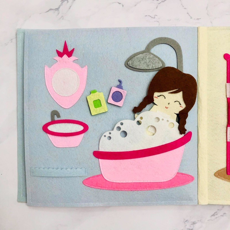 Sách vải Một Ngày Của Bé Gái – Dành cho bé gái từ 1 – 10 tuổi - Sách Xuất Khẩu
