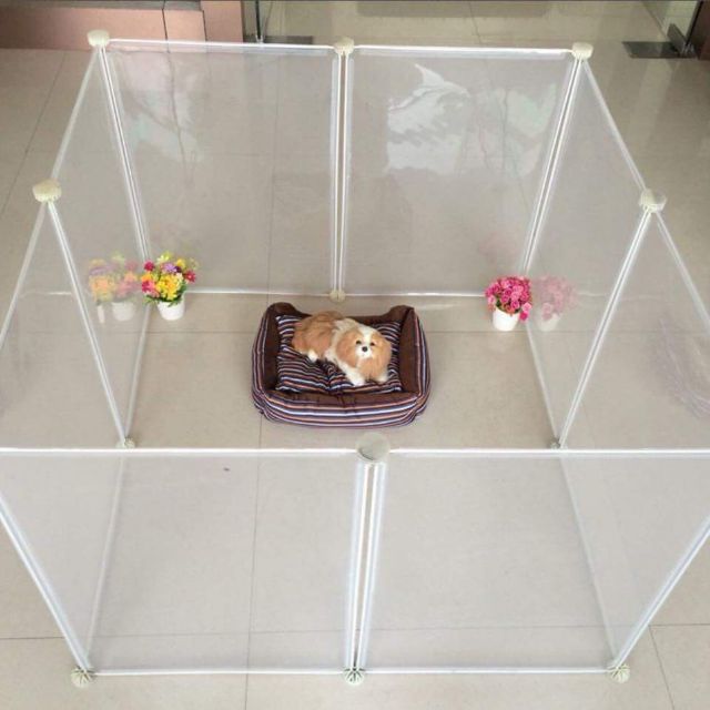 Quây cũi thú cưng - tấm nhựa trong sz 47x37cm