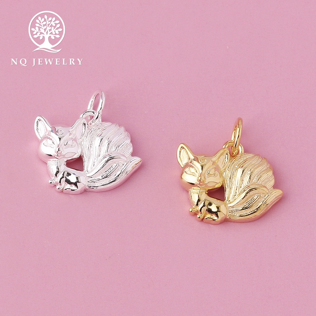 Charm bạc treo hình hồ ly chín đuôi - NQ Jewelry