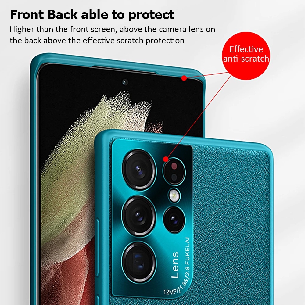 Ốp Điện Thoại Nhôm Sang Trọng Bảo Vệ Camera Cho Samsung Galaxy S21 S22 Ultra S20 Plus S21 FE S21+ S22+ S20+ Note 20