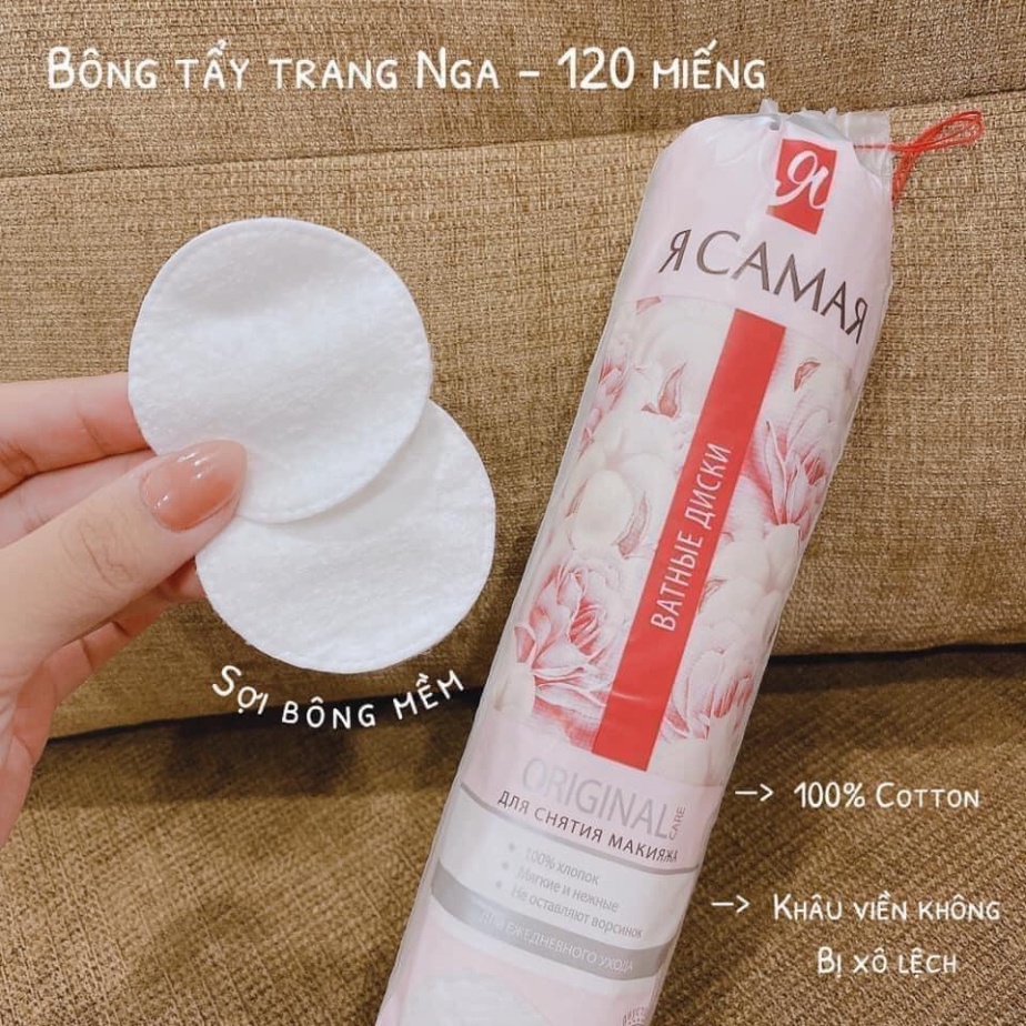 Bông Tẩy Trang Rcamar Nga 120 Miếng