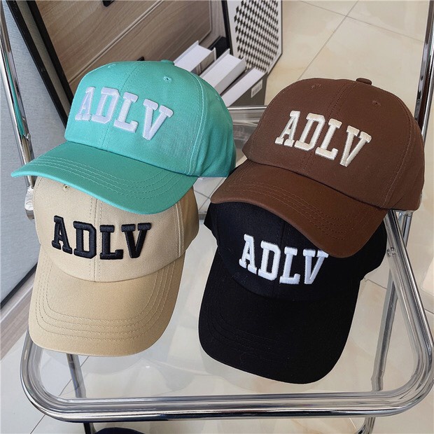 Nón kết nữ, mũ lưỡi trai đẹp phong cách Hàn Quốc, thêu chữ ADLV siêu ngầu