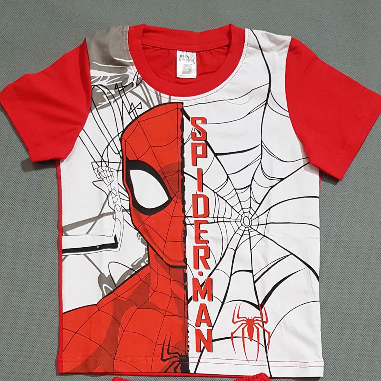 Bộ thun cotton spiderman người nhện bé trai