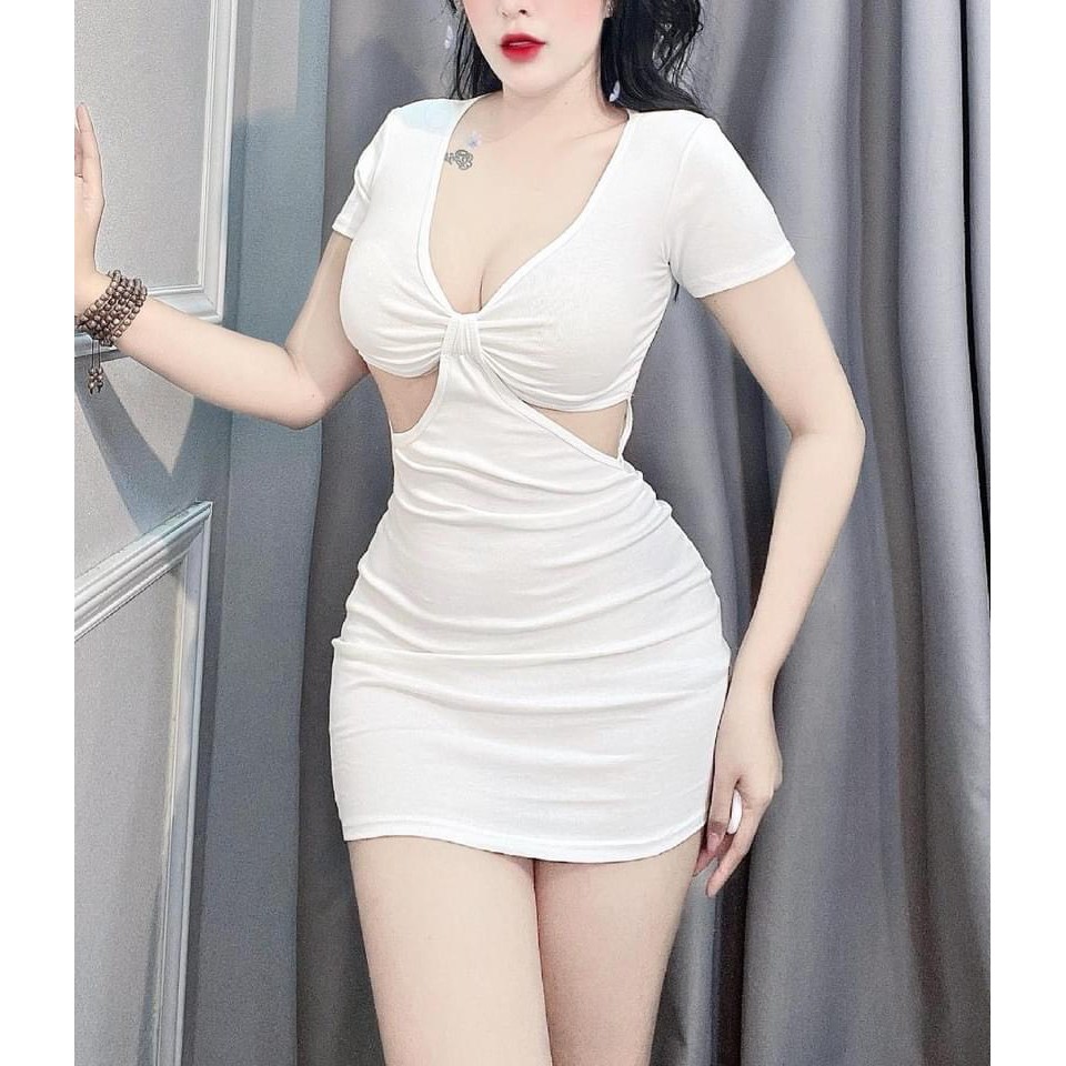 Đầm body khoét eo gợi cảm, váy ôm sát tạo nên đường cong gợi cảm DBD001