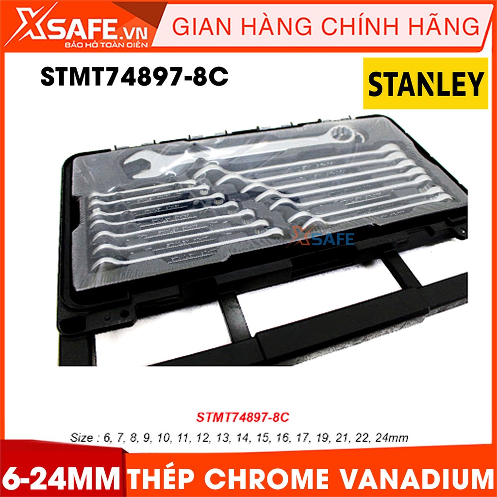 Cờ lê bộ vòng miệng 16 chi tiết MODULE STANLEY STMT74897-8C thép Chorme Vanadium, đa dạng kích thước - chính hãng