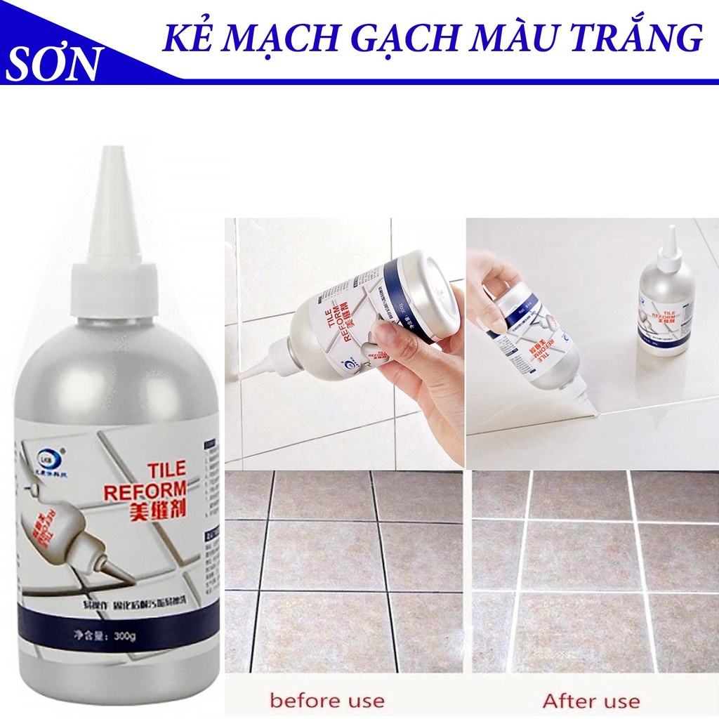 Sơn Kẻ Chỉ Gạch Tường, Sàn Nhà Giúp Trắng Sáng Viền Gạch Nát - Siêu Tiện Dụng