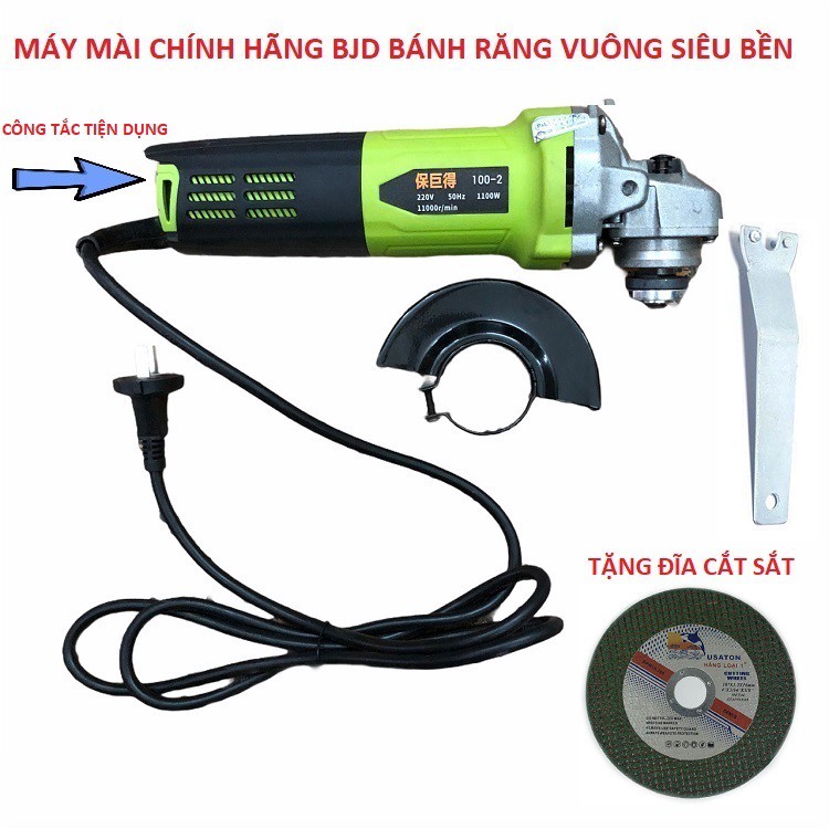 Máy Mài,Tặng Đĩa Cắt Máy Chính Hãng BJD 1100w Hàng Nội Địa Trung Quốc, Bảo Hành 6 Tháng