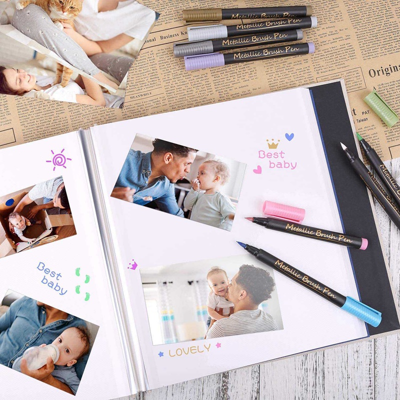 Album Ảnh Lưu Niệm DIY Bằng Vải Lanh Dày Dặn Với Màng Bảo Vệ Tiết Kiệm Hình Ảnh Vĩnh Viễn