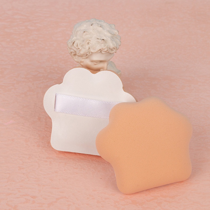 Set 2 Mút Trang Điểm Bằng Cotton Hình Chân Mèo Dễ Thương Kèm Dây Đeo Tiện Lợi