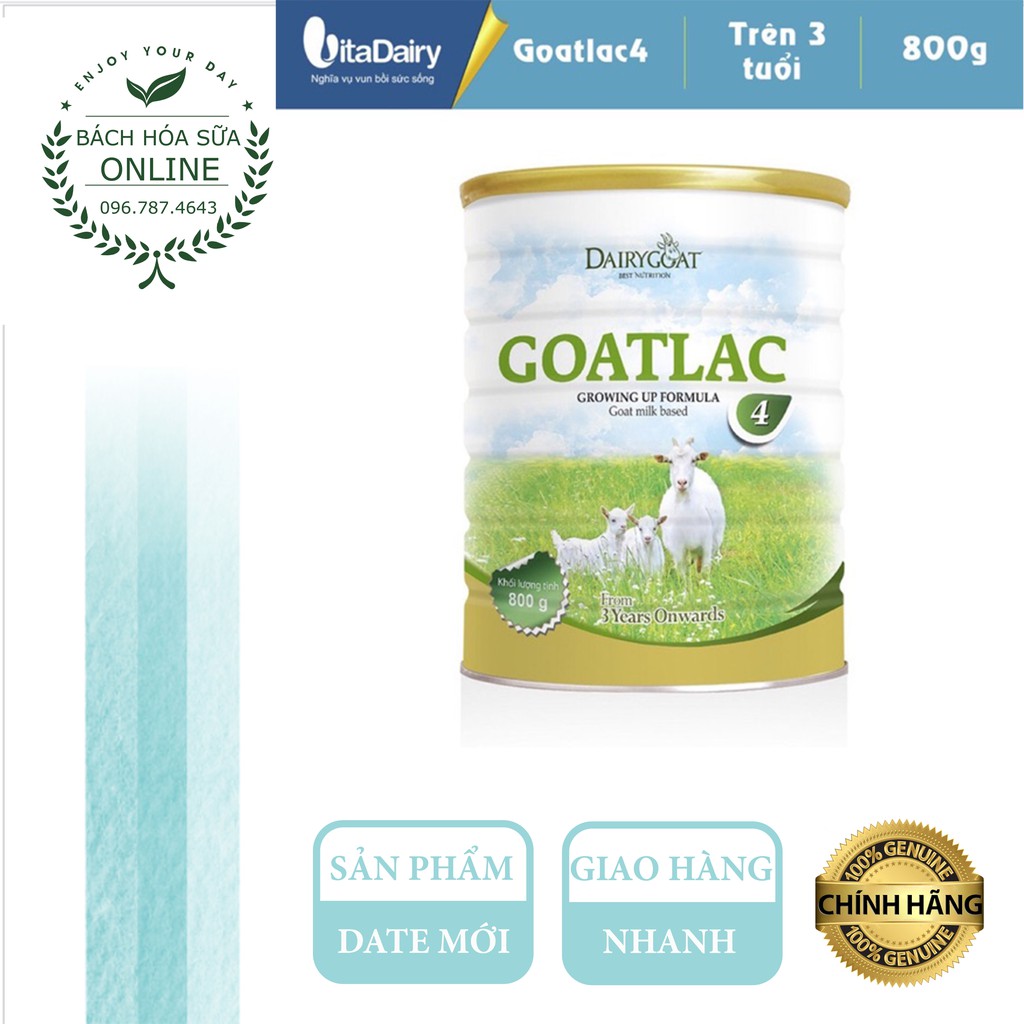 Sữa Dê Goatlac Số 4 Dành Cho Trẻ Từ 3 Tuổi Trở Lên 800g