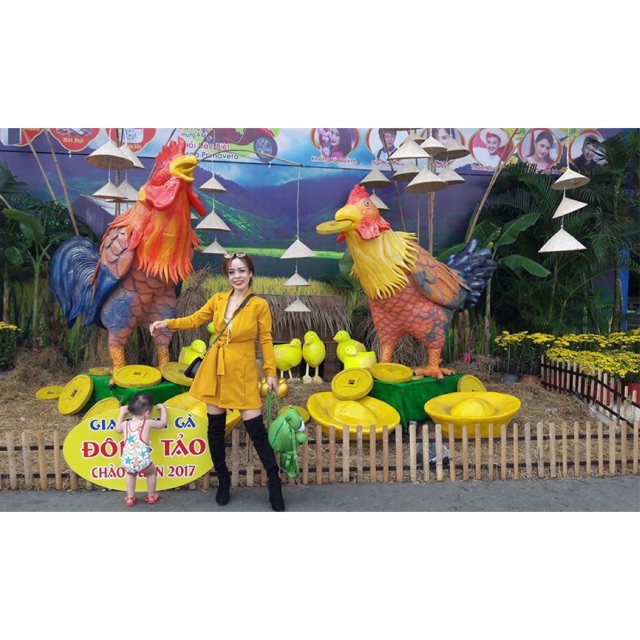 Đầm vest cột eo nơ to thanh lý
