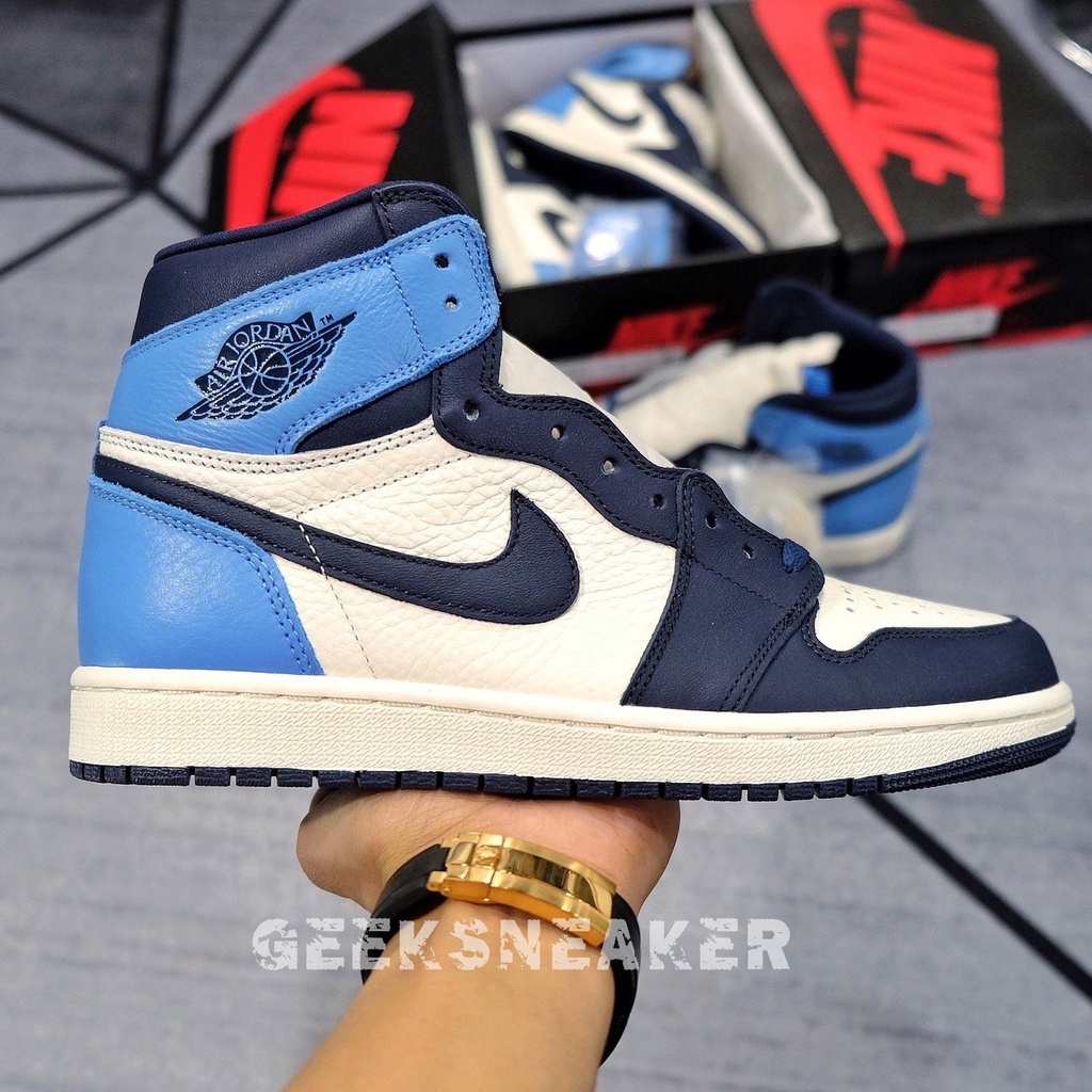 [GeekSneaker] Giày Jordan 1 Retro High Obsidian UNC - Nguyên Bản &quot; SC &quot;