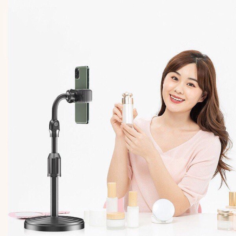 Kệ kẹp Giá đỡ điện thoại MIC MICRO đa năng, xoay 360 độ ,chân tròn để bàn, Livestream, Xem Video , quay phim ghi hình L8
