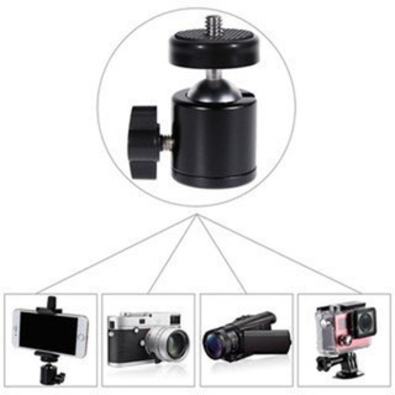 Đầu kẹp điện thoại và Trụ cầu bi xoay 360 dùng để gắn vào gậy tự sướng, tripod, chân đèn livestream