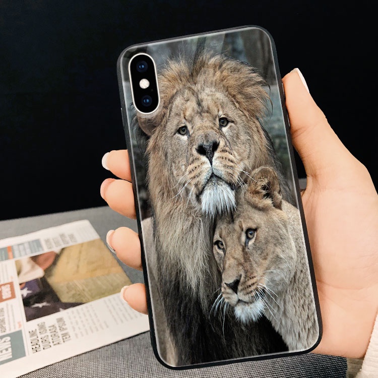 Ốp Lưng Iphone 6 s plus Hình Hổ Báo Sư Tử_136 Kirabrand 6plus/6splus/7/7plus/8/8plus/x/xr/xs/11/12/pro/max/promax