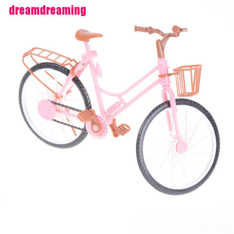 Mô Hình Xe Đạp Màu Hồng Xinh Xắn Cho Búp Bê