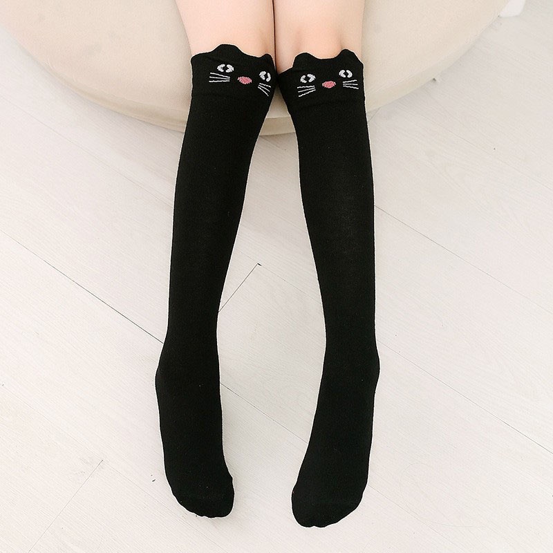 Vớ Cotton Mềm Co Giãn In Họa Tiết Động Vật Hoạt Hình Dễ Thương Cho Bé Gái